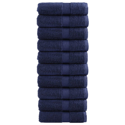 Washandjes 10 st 600 g/m² 30x30 cm 100% katoen marineblauw