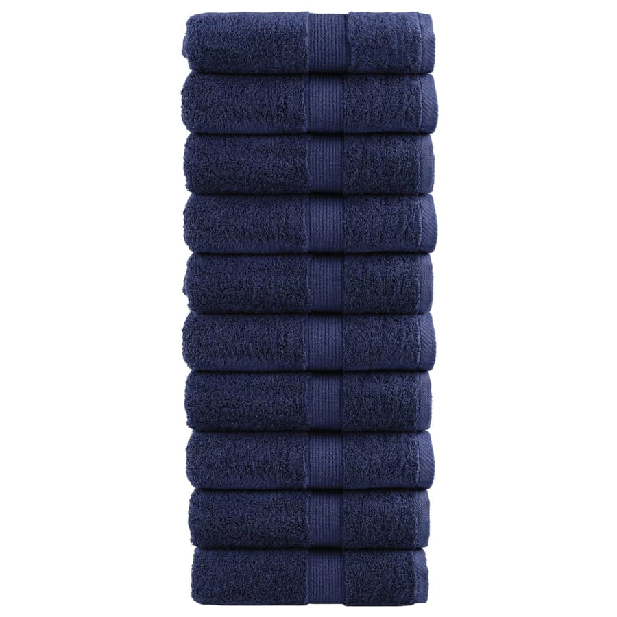Washandjes 10 st 600 g/m² 30x30 cm 100% katoen marineblauw