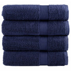 Badhanddoeken 4 st 70x140 cm marineblauw 600 g/m²