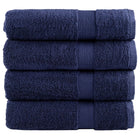 Bath Towels SOLUND 4 pcs 600 gsm 100x150 cm navy blue