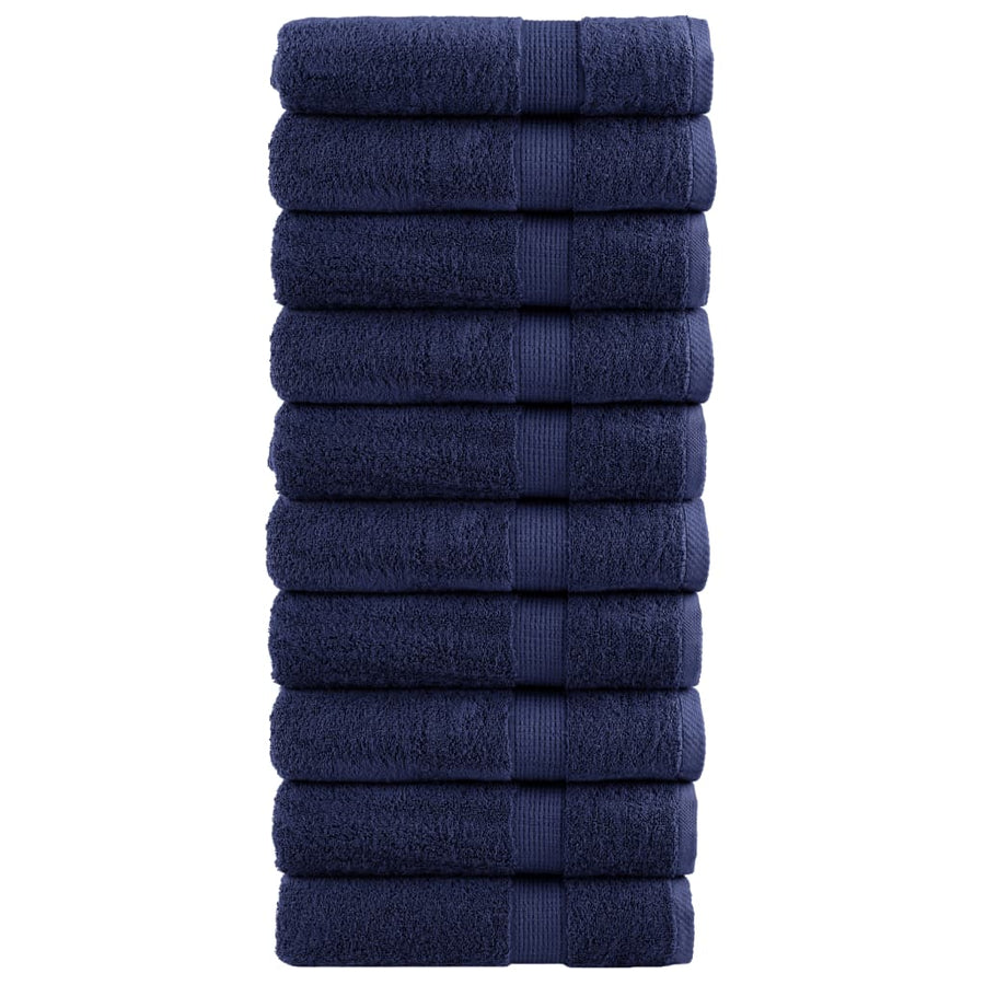 Badhanddoeken 10 st 600 g/m² 100x150 cm 100% katoen marineblauw