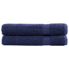 Saunadoeken 2 st 80x200 cm marineblauw