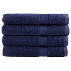 Saunadoeken 4 st 80x200 cm marineblauw 600 g/m²