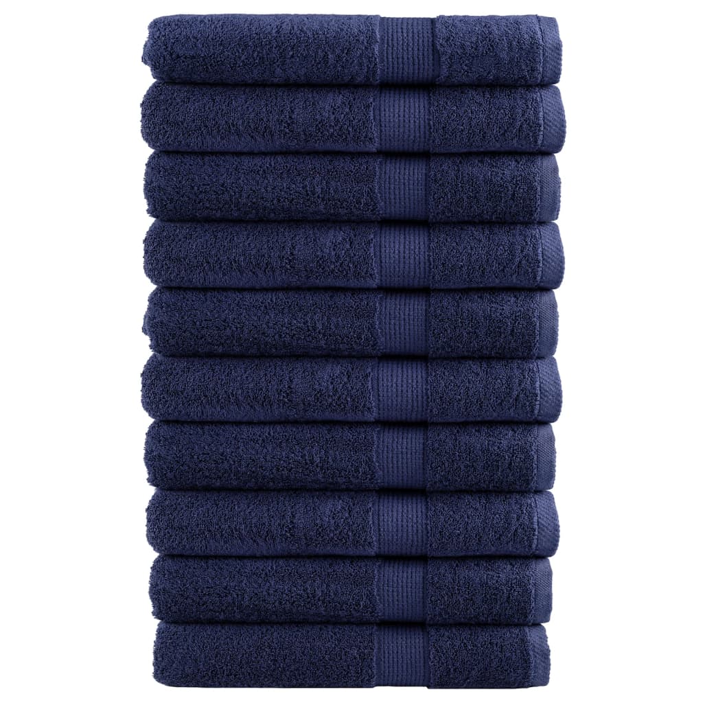 Saunadoeken 10 st 600 g/m² 80x200 cm 100% katoen marineblauw