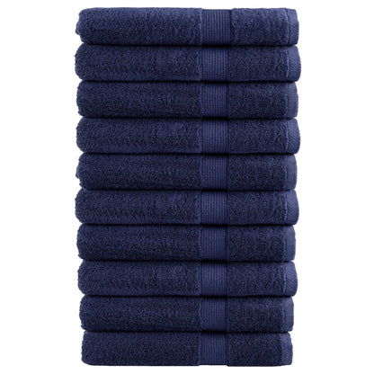 Saunadoeken 10 st 600 g/m² 80x200 cm 100% katoen marineblauw
