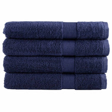 Handdoeken 4 st 600 g/m² 100x200 cm 100% katoen marineblauw