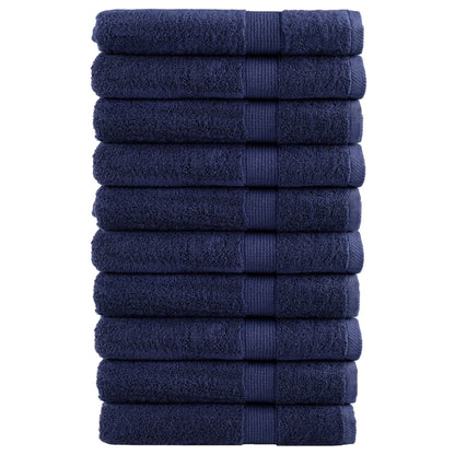 Handdoeken 10 st 600 g/m² 100x200 cm 100% katoen marineblauw