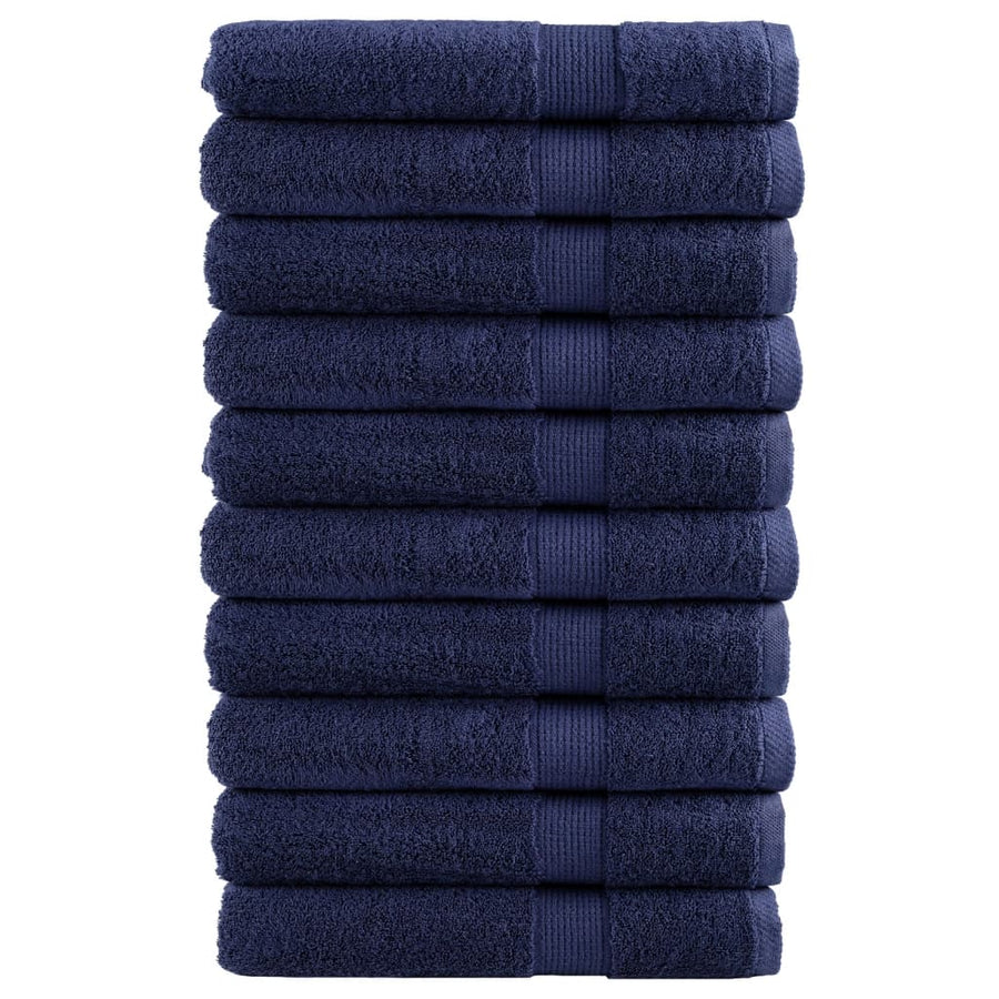 Handdoeken 10 st 600 g/m² 100x200 cm 100% katoen marineblauw