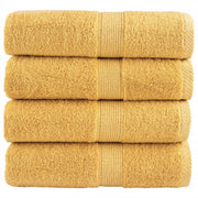 Premium washcloths SOLUND 4 pieces gold 30x30cm 600 g/m²