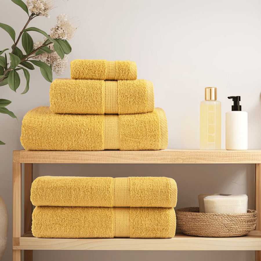 Washandjes 4 st 600 g/m² 30x30 cm 100% katoen goudkleurig