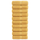 Washandjes goud 10 stuks 30x30 cm 600 g/m²