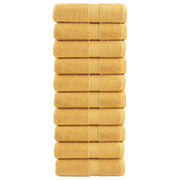 Premium washcloths SOLUND 10 pieces gold 30x30cm 600 g/m²
