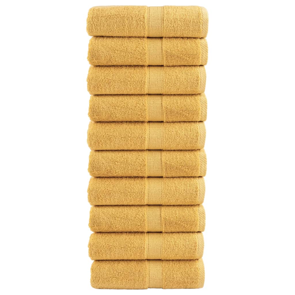 Gastendoekjes 10 st 600 g/m² 30x50 cm 100% katoen goudkleurig