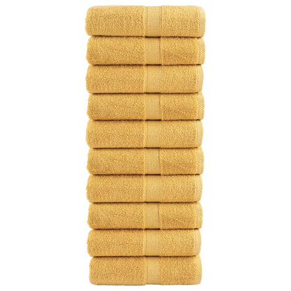 Gastendoekjes 10 st 600 g/m² 30x50 cm 100% katoen goudkleurig