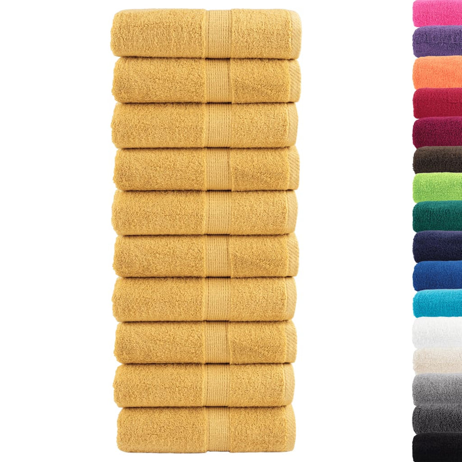 Gastendoekjes 10 st 600 g/m² 30x50 cm 100% katoen goudkleurig