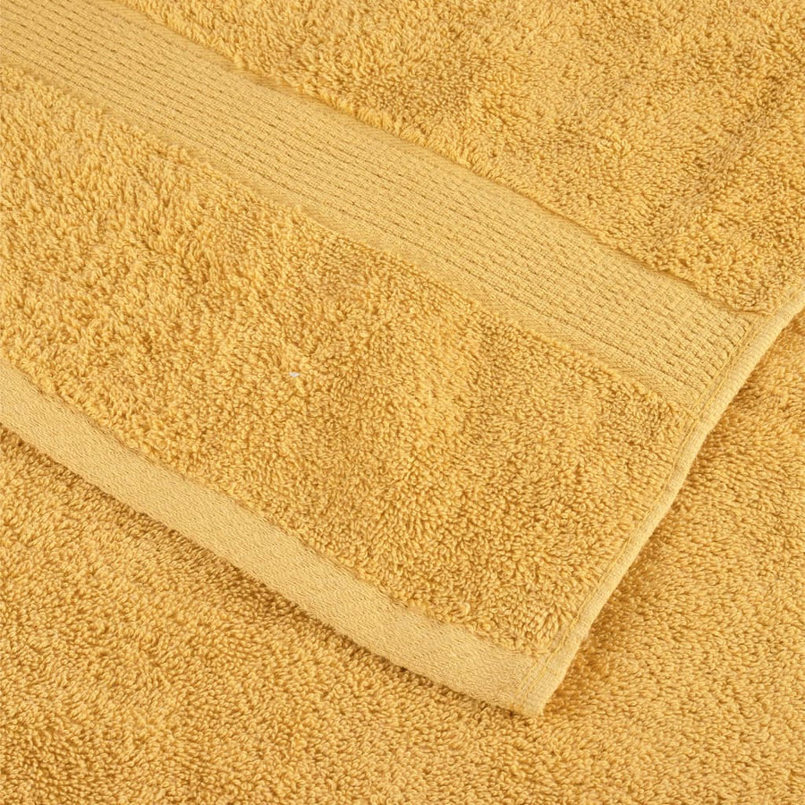 Handdoeken 2 st 600 g/m² 100x200 cm 100% katoen goudkleurig