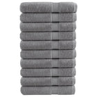 Saunadoeken set 10 st grijs 80x200 cm 600 g/m²