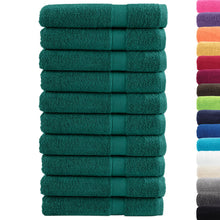 Saunadoeken 10 st 600 g/m² 80x200 cm 100% katoen groen