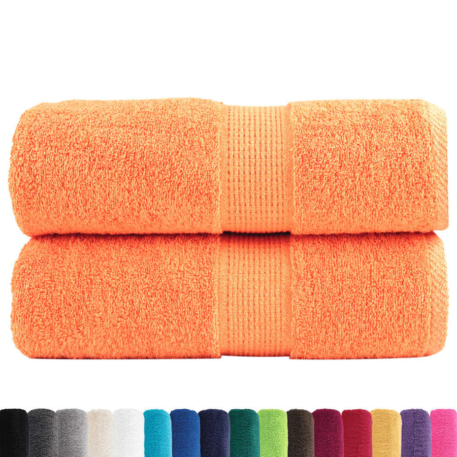 Washandjes 2 st 600 g/m² 30x30 cm 100% katoen oranje