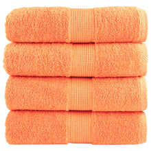 Washandjes 4 st 600 g/m² 30x30 cm 100% katoen oranje