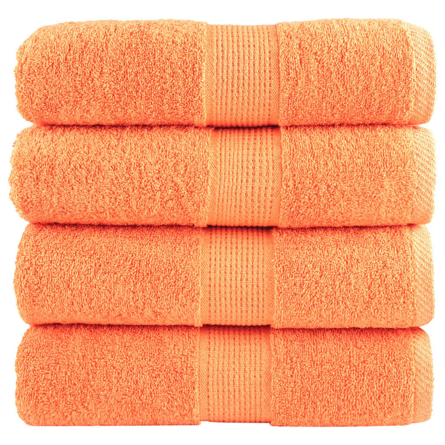 Washandjes 4 st 600 g/m² 30x30 cm 100% katoen oranje