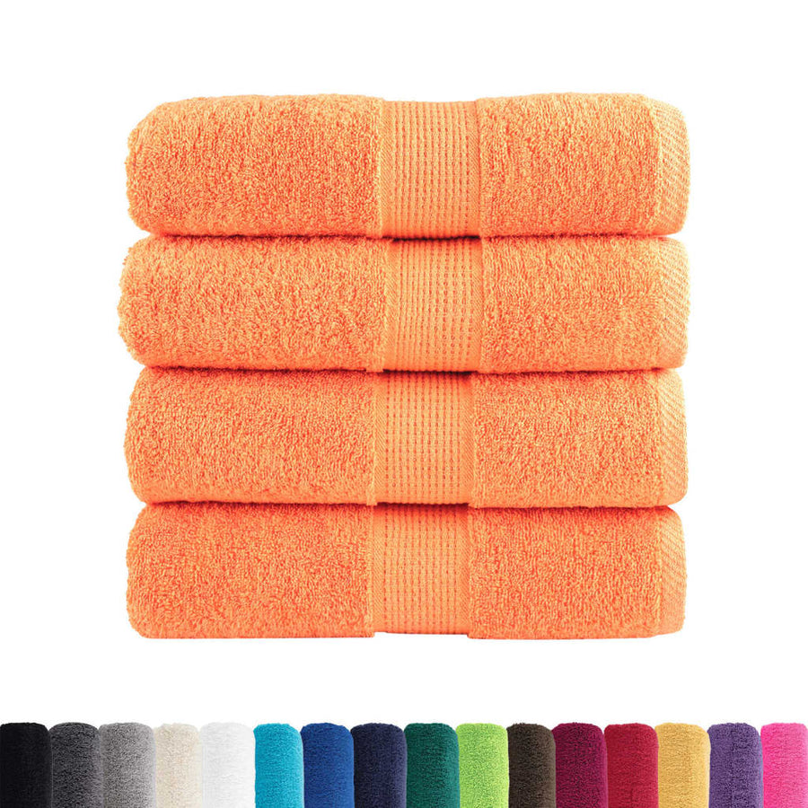 Washandjes 4 st 600 g/m² 30x30 cm 100% katoen oranje