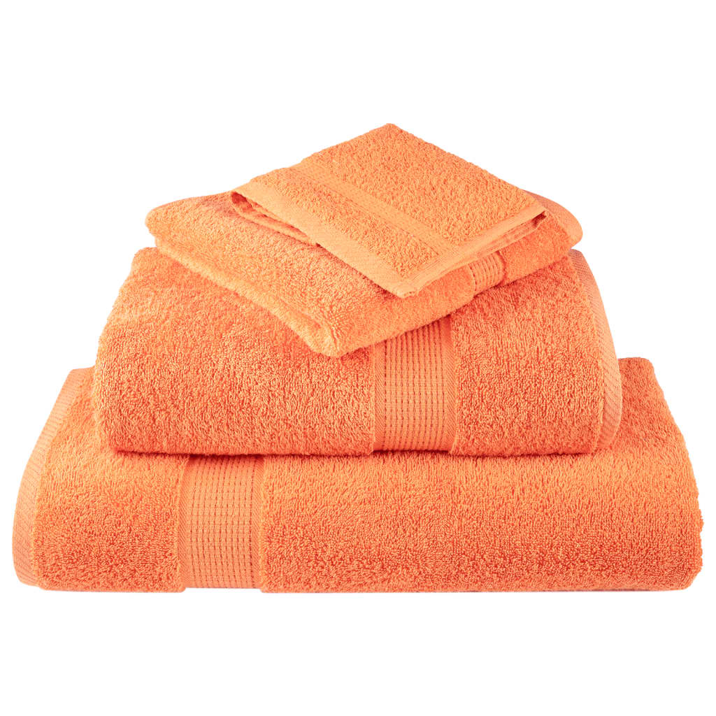 Washandjes 10 st 600 g/m² 30x30 cm 100% katoen oranje