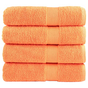 Badhanddoeken 4 st 100x150 cm oranje 600 g/m²
