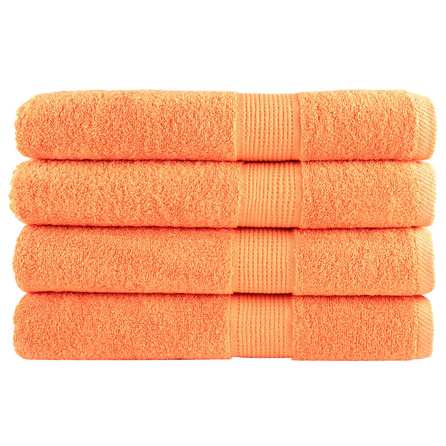 Saunadoeken 4 st 600 g/m² 80x200 cm 100% katoen oranje