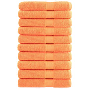 Saunadoeken 10 st 80x200 cm katoen oranje