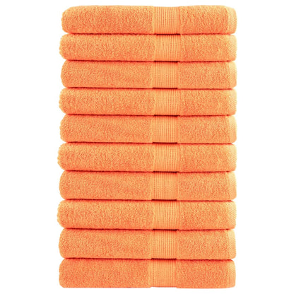 Saunadoeken 10 st 600 g/m² 80x200 cm 100% katoen oranje