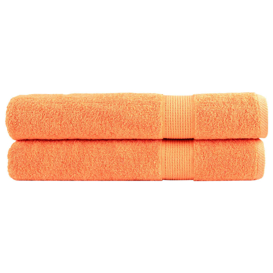 Handdoeken 2 st 600 g/m² 100x200 cm 100% katoen oranje