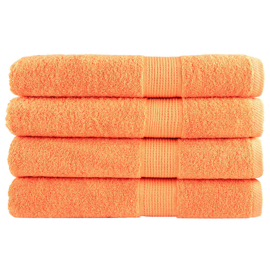 Handdoeken 4 st 600 g/m² 100x200 cm 100% katoen oranje