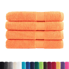 Handdoeken 4 st 600 g/m² 100x200 cm 100% katoen oranje