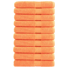 Handdoeken 10 st 600 g/m² 100x200 cm 100% katoen oranje