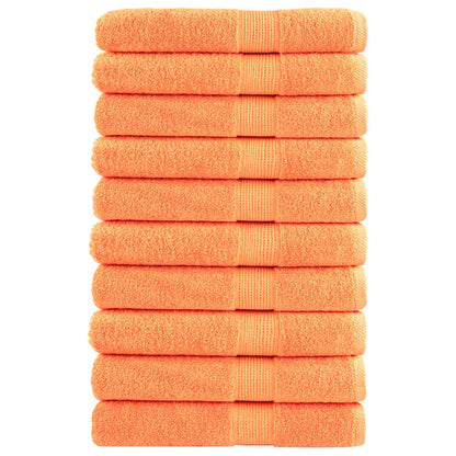 Handdoeken 10 st 600 g/m² 100x200 cm 100% katoen oranje