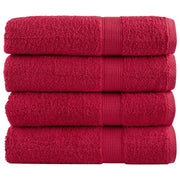 Badhanddoeken 4 st 100x150 cm rood 600 g/m²