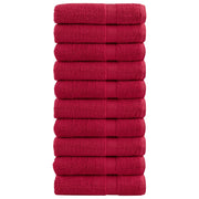 Badhanddoeken 10 stuks 100x150 cm rood katoen 600 g/m²