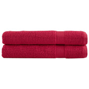 Saunadoeken 2 st 80x200 cm rood