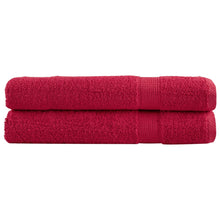 Saunadoeken 2 st 600 g/m² 80x200 cm 100% katoen rood