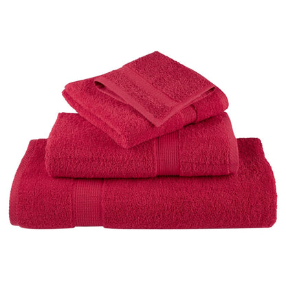 Saunadoeken 4 st 600 g/m² 80x200 cm 100% katoen rood