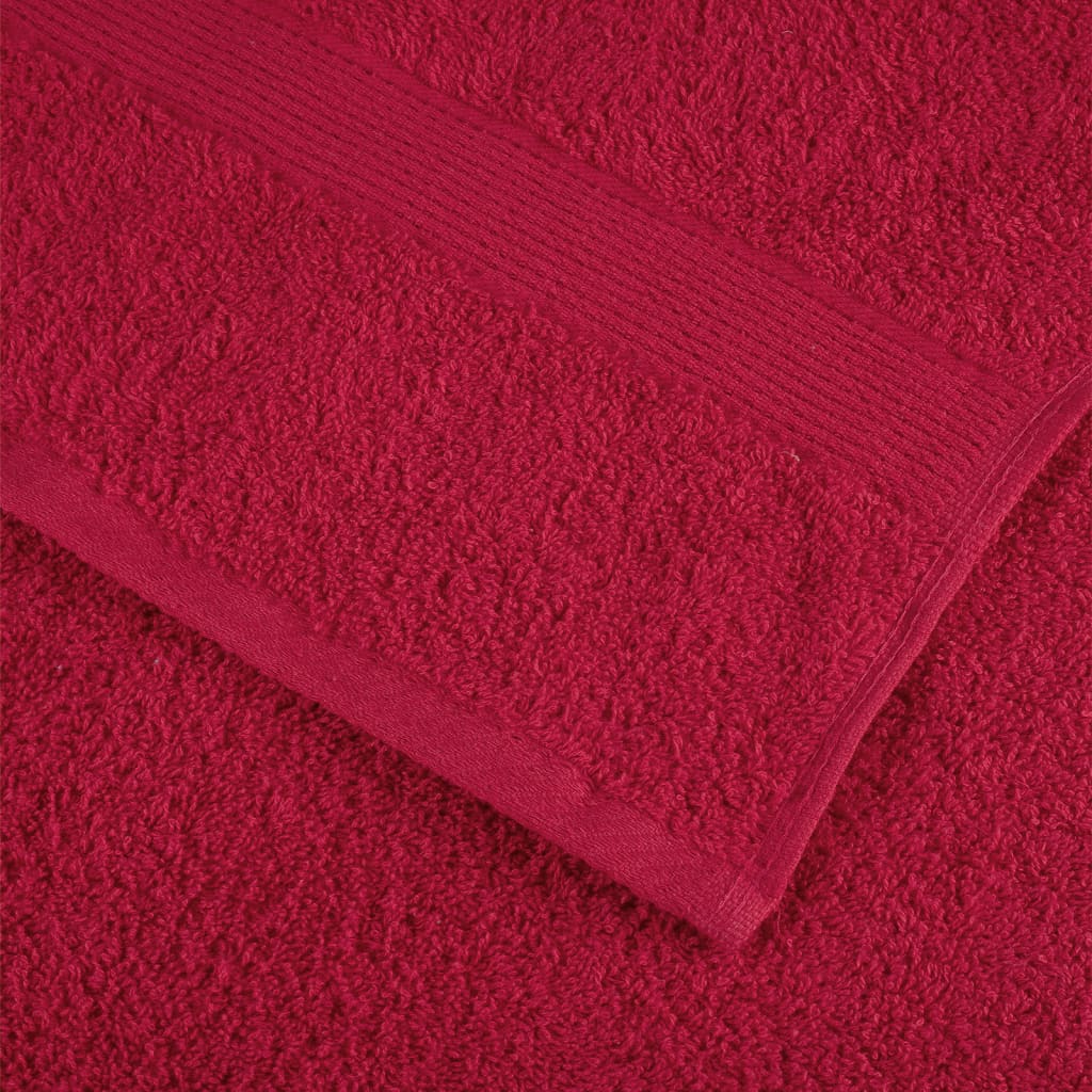 Saunadoeken 4 st 600 g/m² 80x200 cm 100% katoen rood
