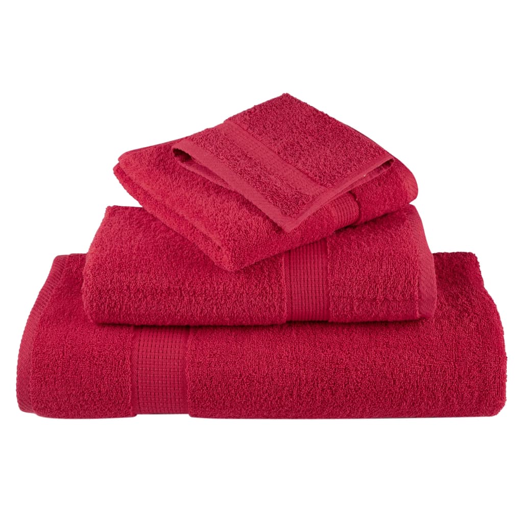 Saunadoeken 10 st 600 g/m² 80x200 cm 100% katoen rood