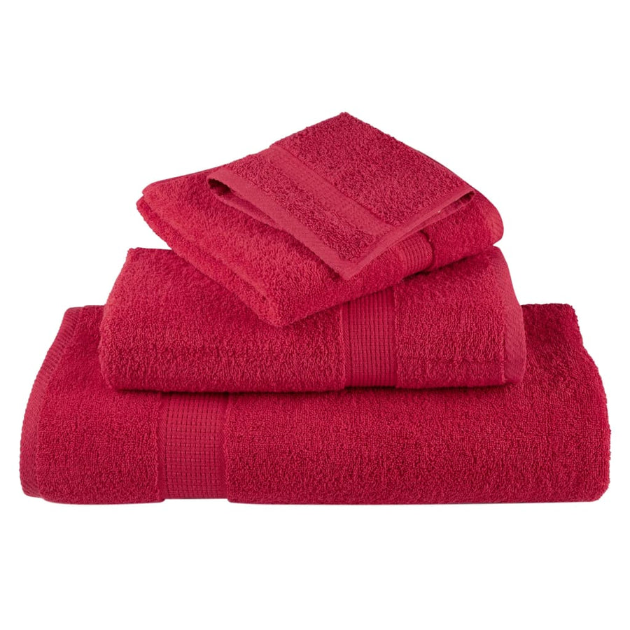 Saunadoeken 10 st 600 g/m² 80x200 cm 100% katoen rood