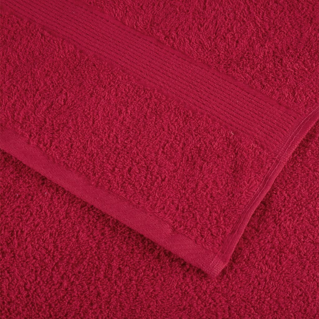 Saunadoeken 10 st 600 g/m² 80x200 cm 100% katoen rood