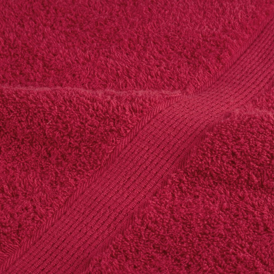 Saunadoeken 10 st 600 g/m² 80x200 cm 100% katoen rood
