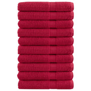 Handdoeken 100x200 cm rood 10 stuks