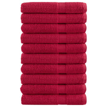 Handdoeken 10 st 600 g/m² 100x200 cm 100% katoen rood