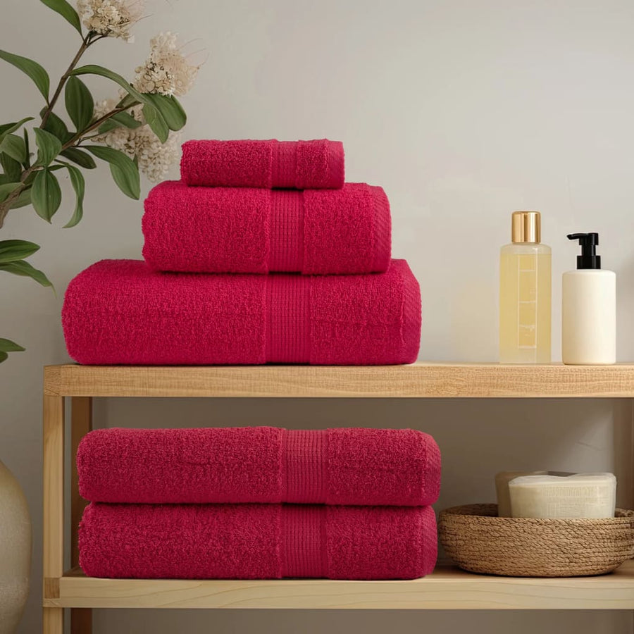 Handdoeken 10 st 600 g/m² 100x200 cm 100% katoen rood