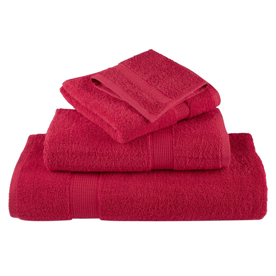 Handdoeken 10 st 600 g/m² 100x200 cm 100% katoen rood